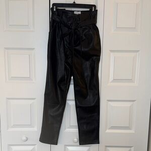 Lucy Paris Black Faux Leather Pants Size Small NWT